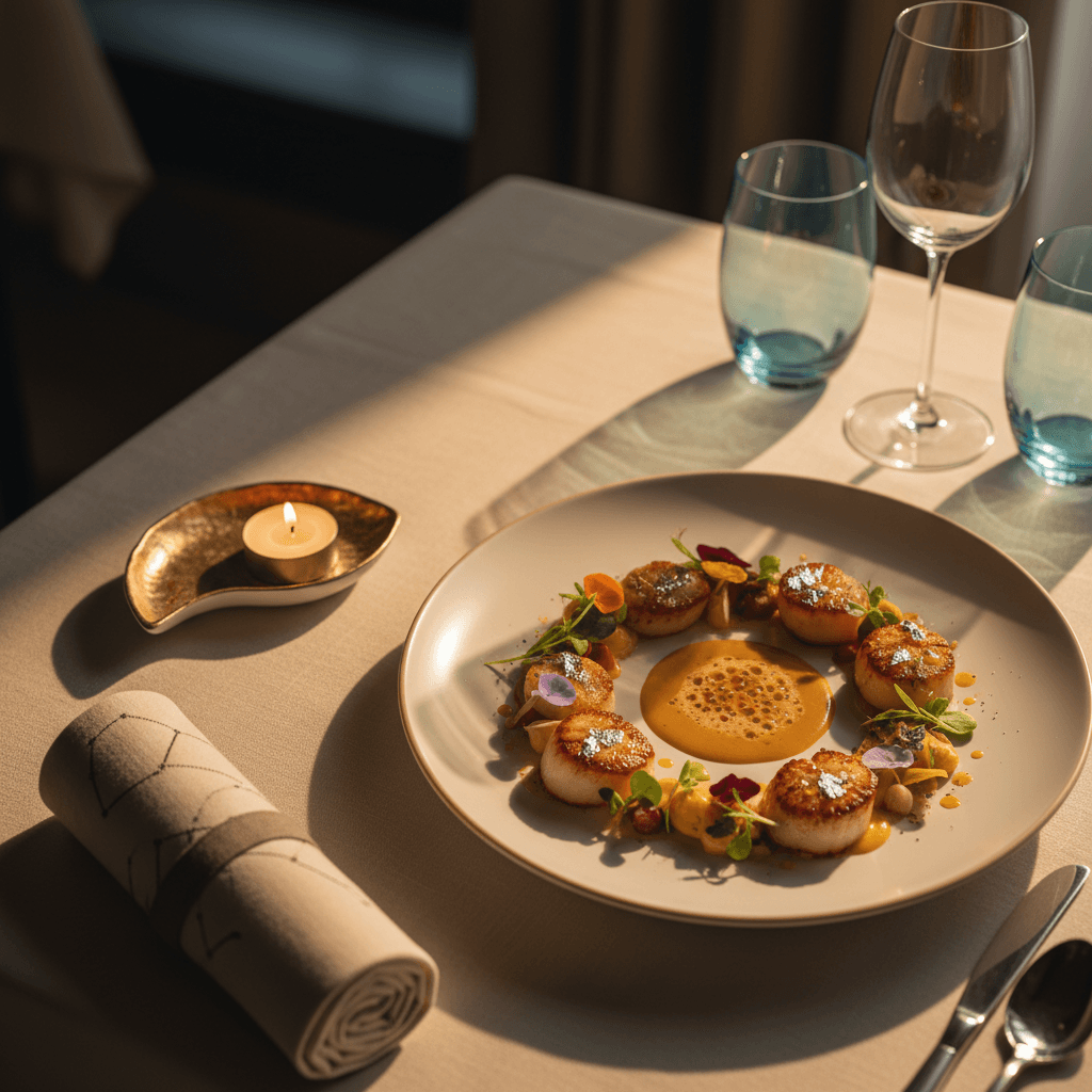 Elegantly plated dish at a curated private dinner