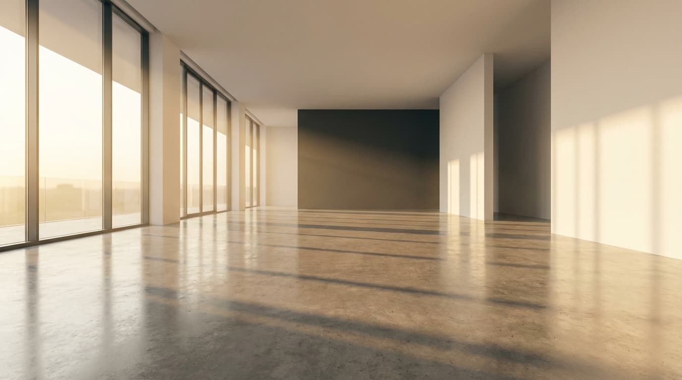 Minimalist interior space with refined spatial design